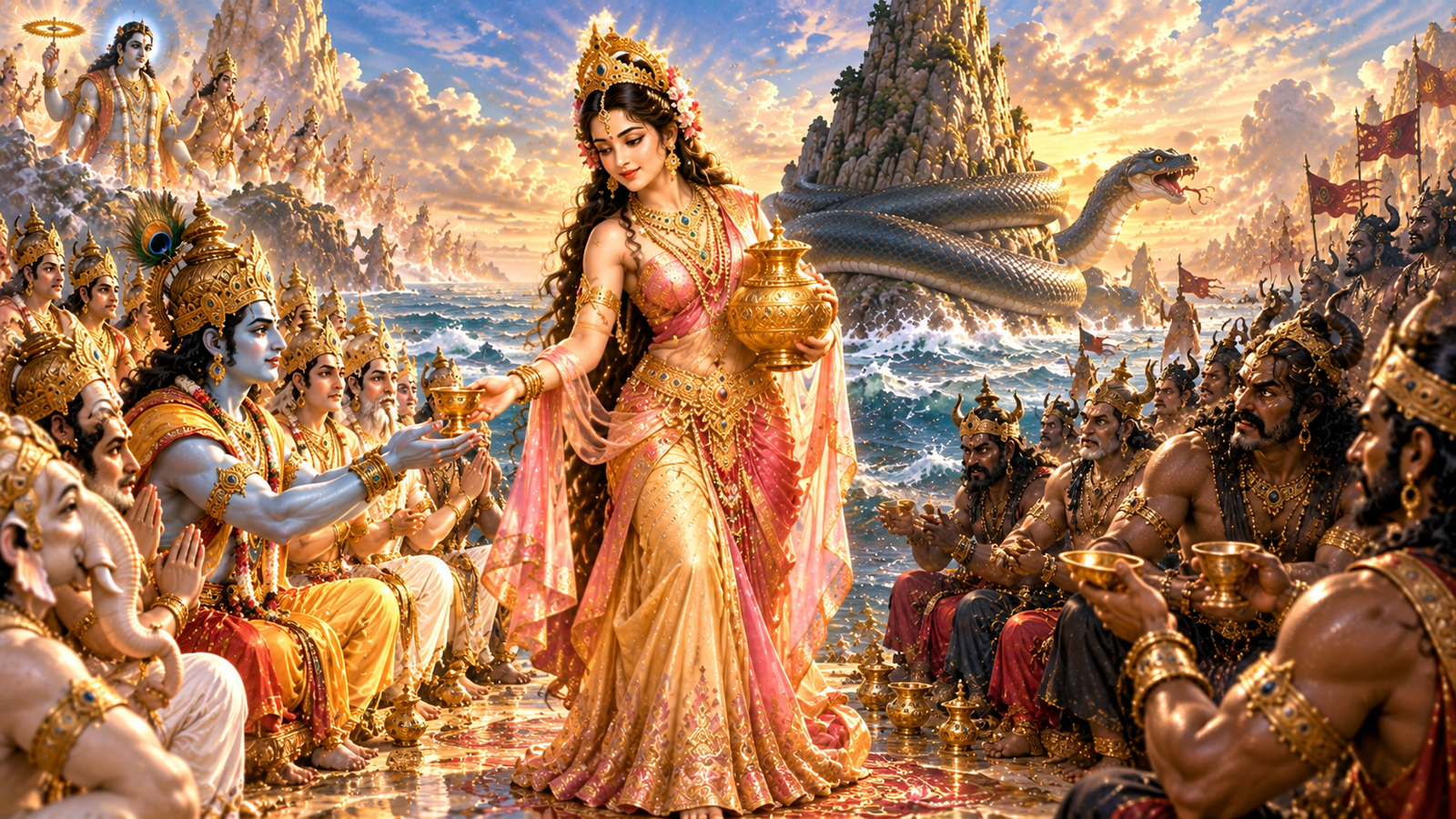 मोहिनी अवतार की संपूर्ण कथा — भगवान विष्णु ने असुरों से अमृत कैसे बचाया?